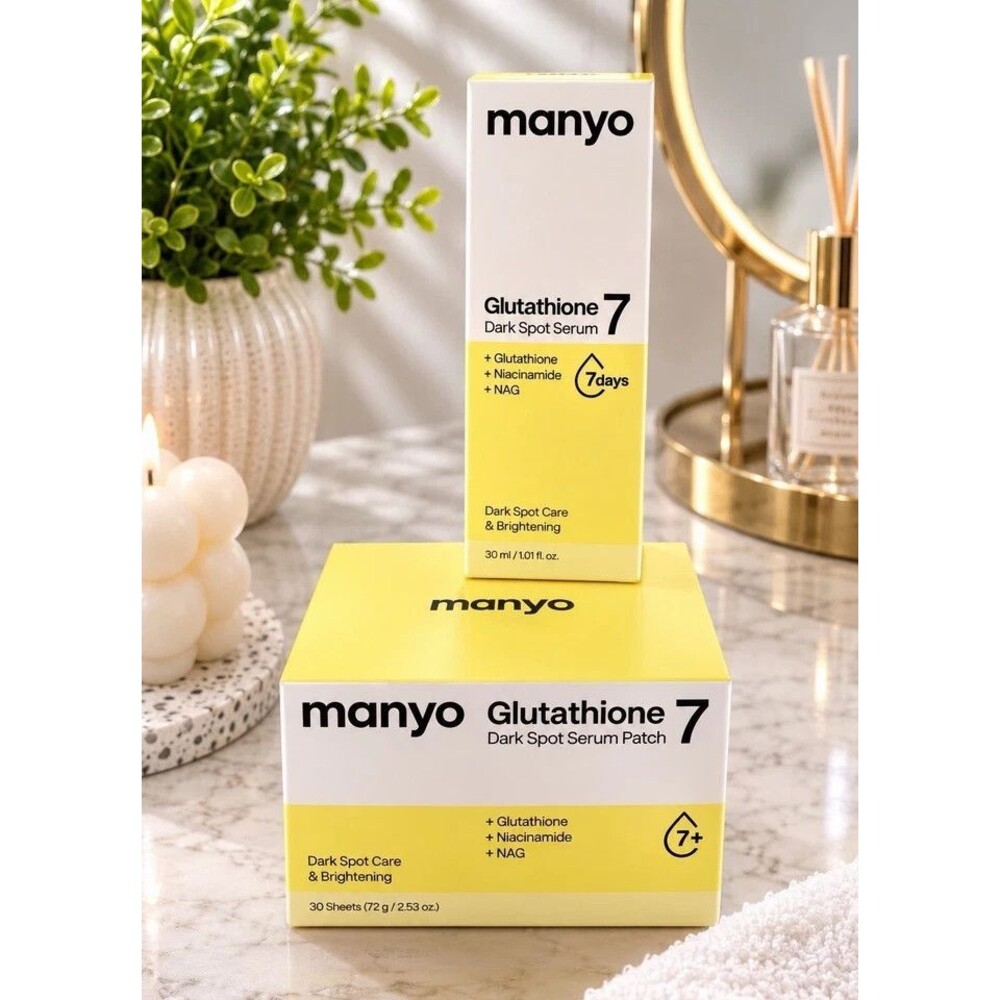 manyo Glutathione 7 Dark Spot Serum Brightening 30ml + Patch 30 Sheets